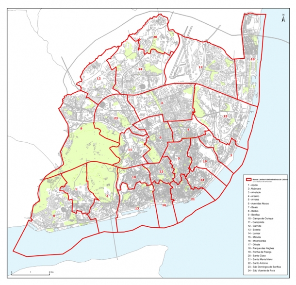 novo mapa das freguesias de lisboa
